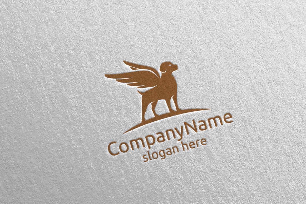 Собака для зоомагазина, ветеринара или любителя собак 8. Шаблон логотипа. Артикул 98341