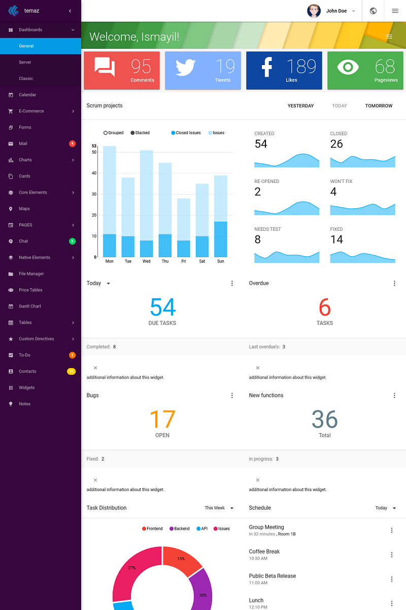 TemAz - Материал Дизайн AngularJS