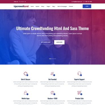Upcrowdfund - HTML и Sass Crowdfunding. Шаблон веб сайта. Артикул 68576