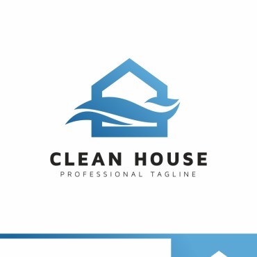 Чистый дом. Шаблон логотипа. Артикул 95222