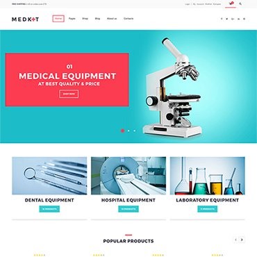 MedKit - Медицинское оборудование. WooCommerce тема. Артикул 62047