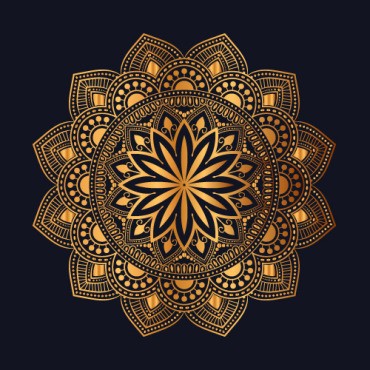 Роскошный фон мандалы с золотым узором арабески. Иллюстрация. Артикул 102008