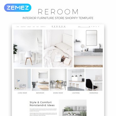 Reroom -   Multipage Clean. Shopify .  83972