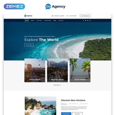 Go Agency -   Clean Bootstrap HTML.  Landing Page.  77144