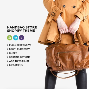 Perfect Bag - элегантный интернет-магазин сумочек. Shopify шаблон. Артикул 73610
