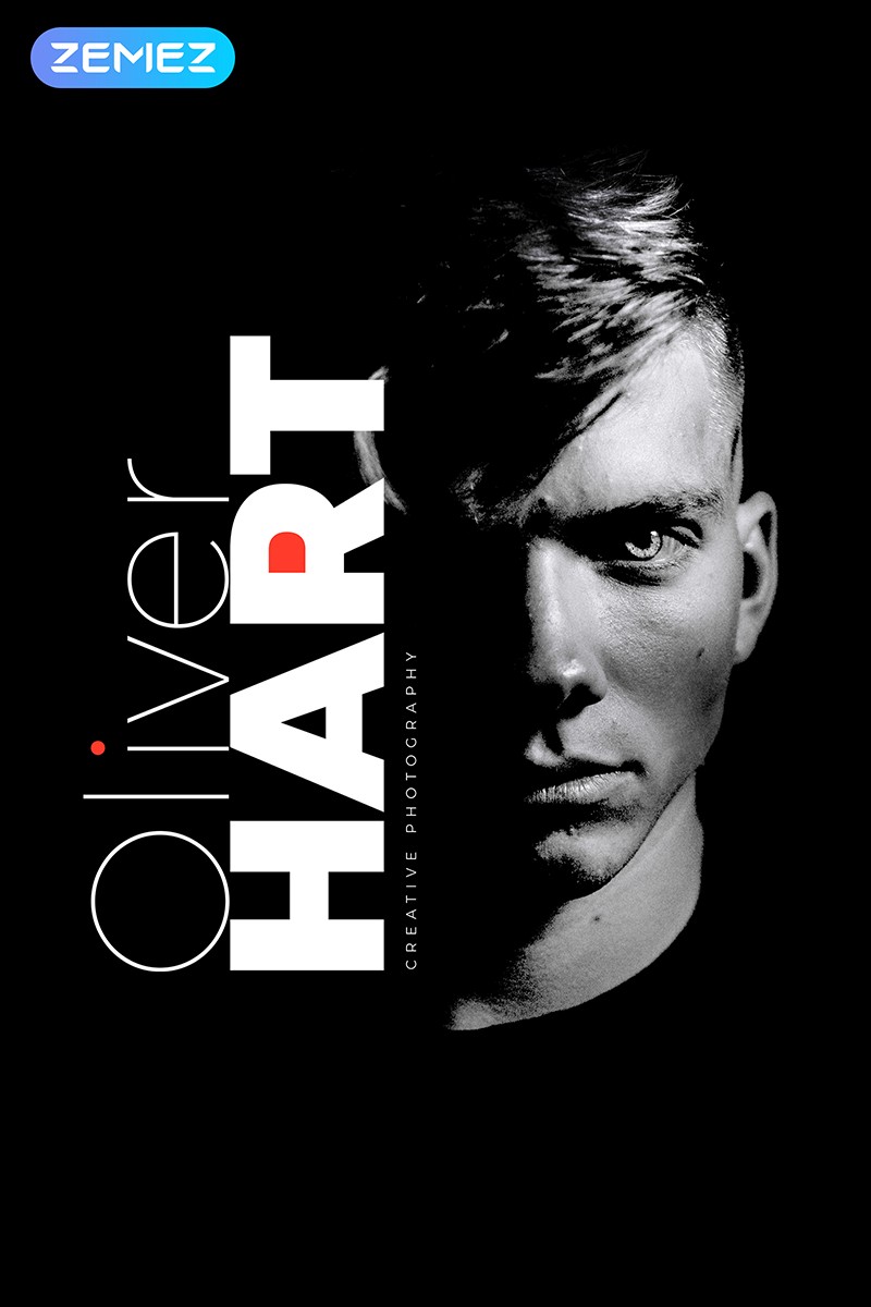 Оливер Харт - Фотограф Портфолио Многостраничный Стильный