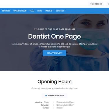 Dent Care - Стоматолог. Шаблон Landing Page. Артикул 102086