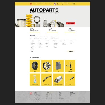 AutoParts - Интернет-магазин. PSD шаблон. Артикул 104992