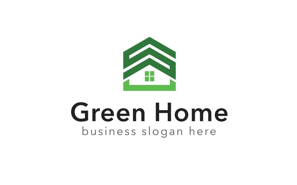 Зеленый дом. Шаблон логотипа. Артикул 98173