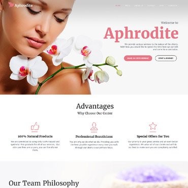 Афродита - Адаптивный салон красоты и SPA. WordPress  шаблон. Артикул 62118