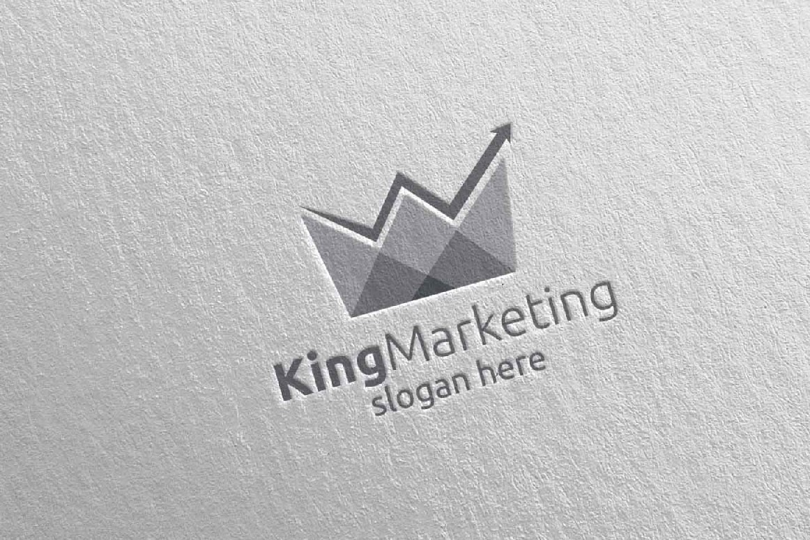 Финансовый консультант King Marketing 69. Шаблон логотипа. Артикул 97340