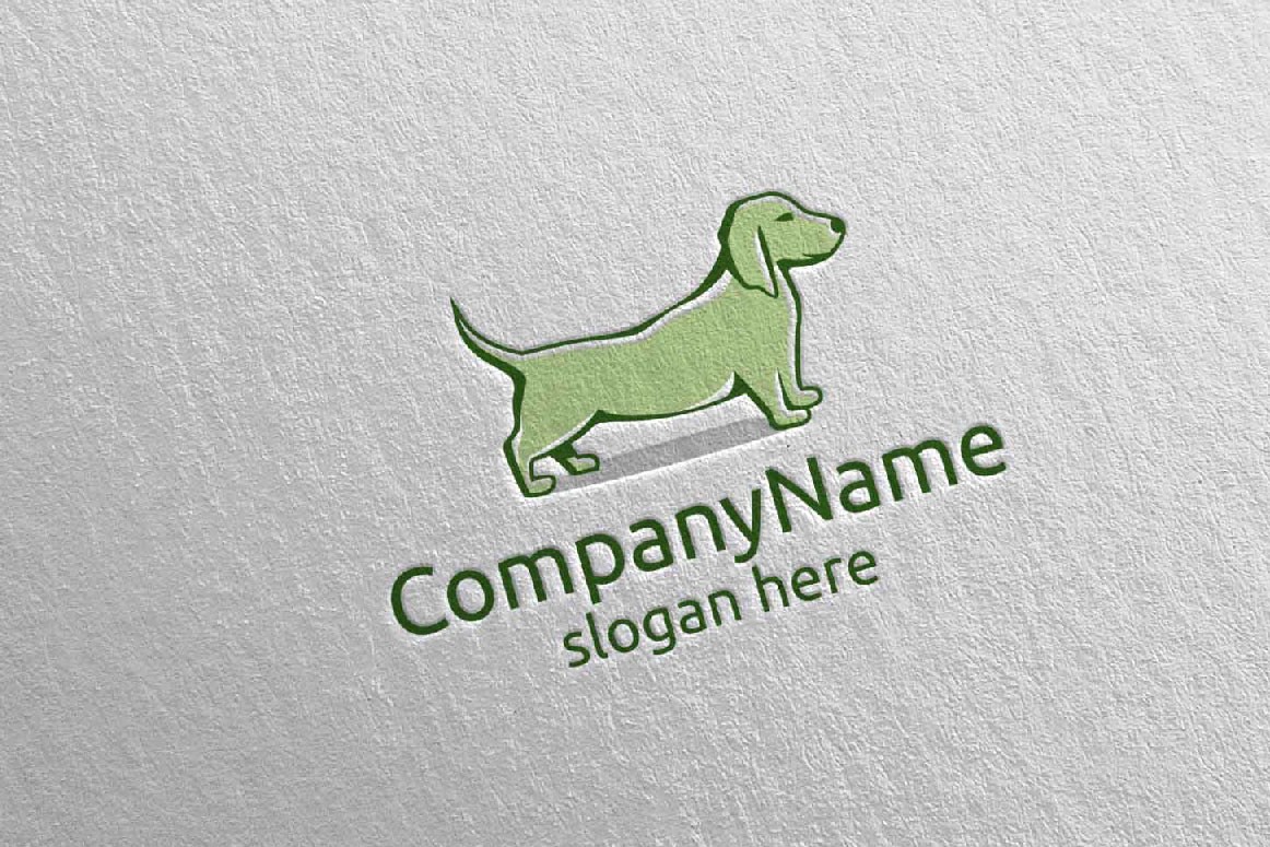 Собака для зоомагазина, ветеринара или любителя собак 3. Шаблон логотипа. Артикул 98332