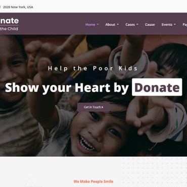 Пожертвовать - Благотворительность HTML5. Шаблон веб сайта. Артикул 101008