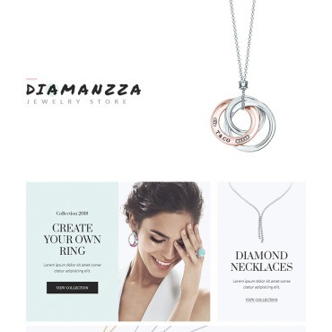 Diamanzza - Ювелирный магазин. WooCommerce тема. Артикул 67398