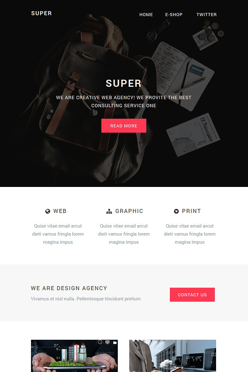 Супер-Resposive Шаблон электронной почты с Builder