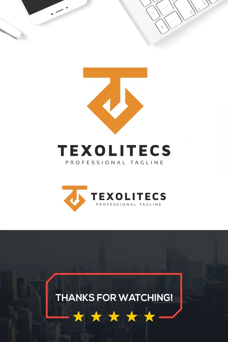 Буква "Тексолитек". Шаблон логотипа. Артикул 97732
