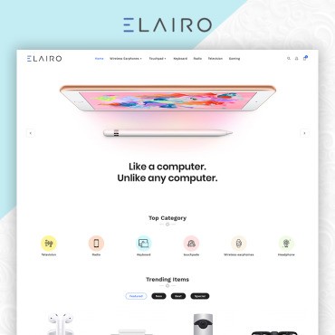 Elairo Electronic Premium Clean Store. OpenCart .  83882