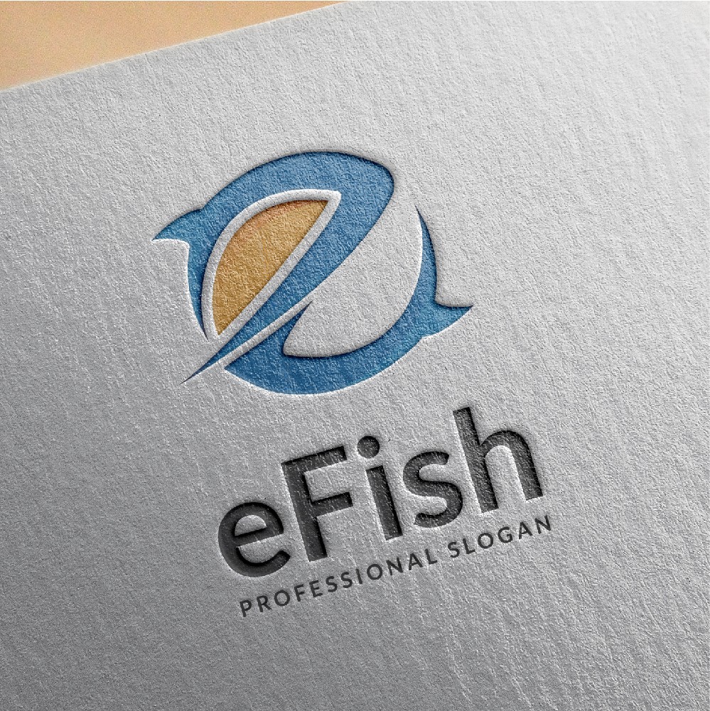 E-Fish. Шаблон логотипа. Артикул 98368