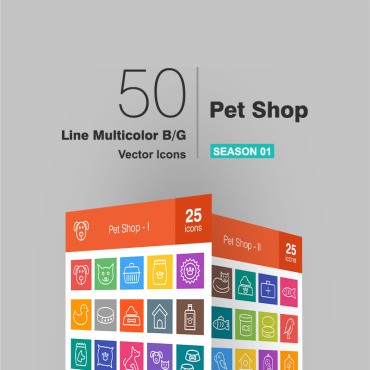 50 Pet Shop Line Multicolor B / G.  .  91081