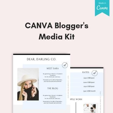 CANVA Bloggers Media Kit. Элемент пользовательского интерфейса. Артикул 76010
