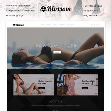 Blossom - Магазин нижнего белья. PrestaShop тема. Артикул 87260