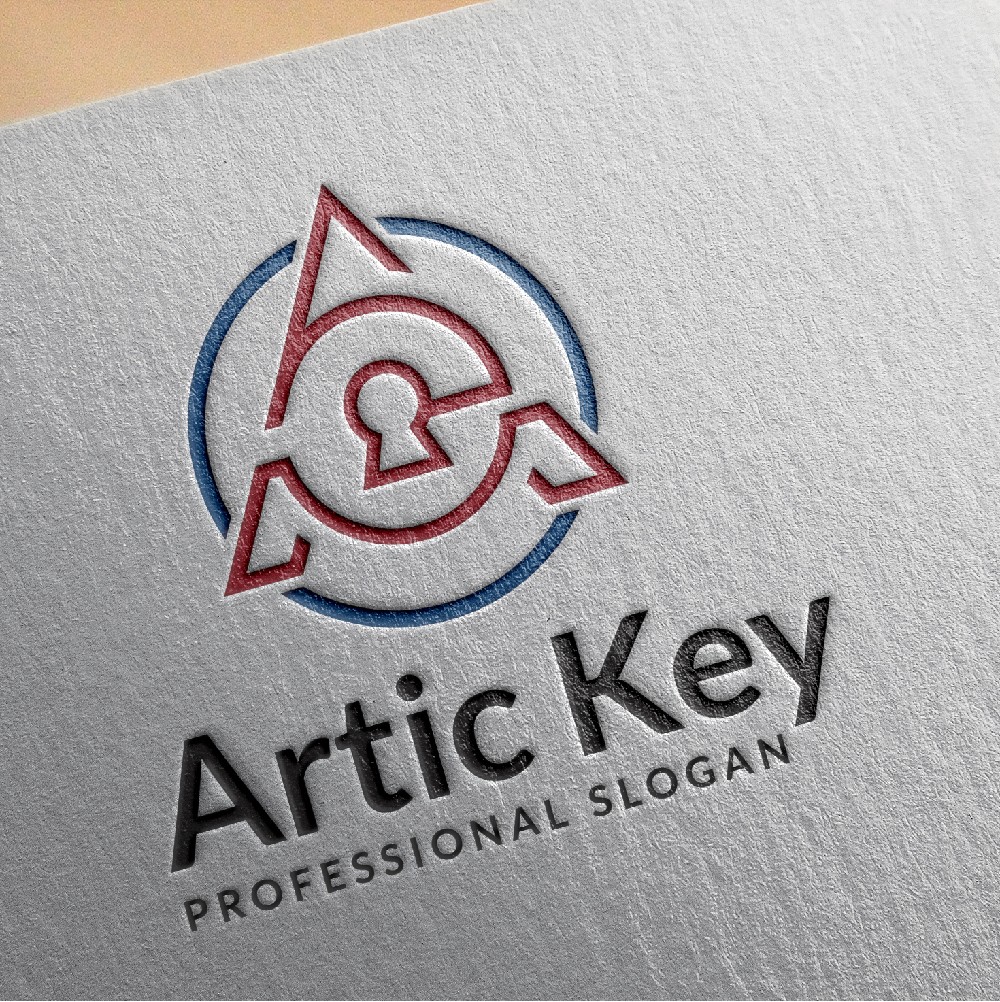 Artic Key Letter A. Шаблон логотипа. Артикул 98218