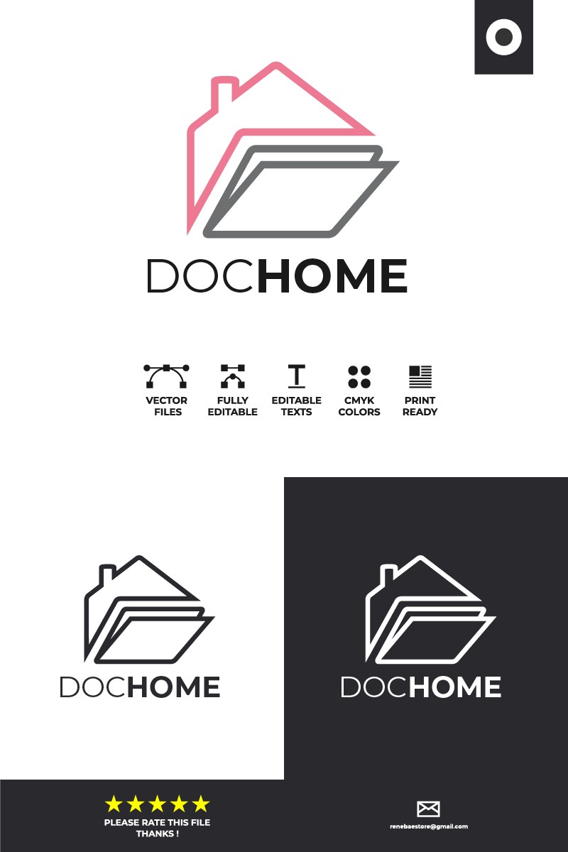 Document Home. Шаблон логотипа. Артикул 98376