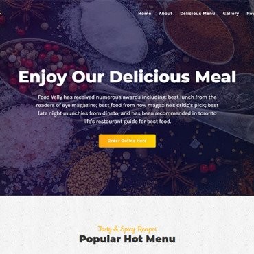 Food Velly -    HTML.  Landing Page.  105671