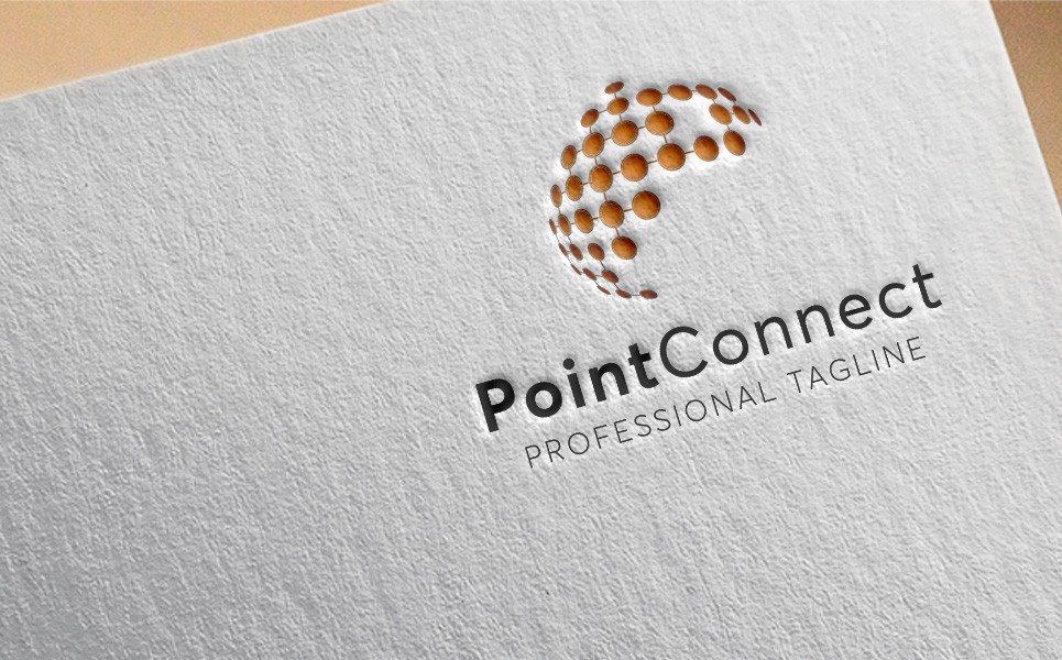 PointConnect. Шаблон логотипа. Артикул 95894