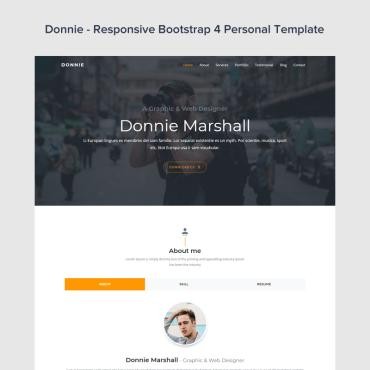 Donnie - Bootstrap 4 Personal.  Landing Page.  69913