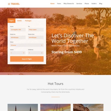 TravelBizz - туристическое агентство HTML Tempalte. Шаблон Landing Page. Артикул 71829