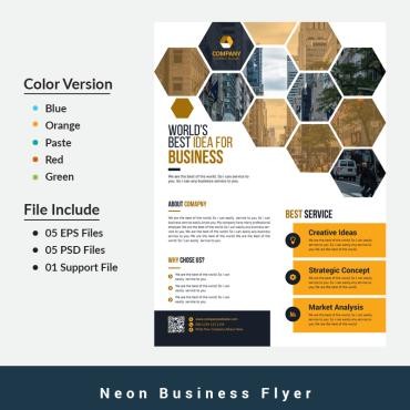 Neon Business Flyer.  .  81369
