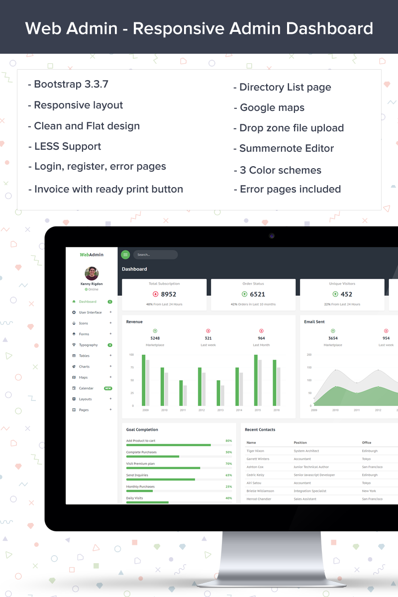 Webadmin - адаптивная панель инструментов
