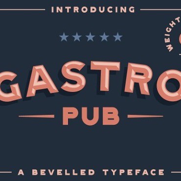 Gastro Pub - Тип Семейный. Шрифт. Артикул 73243