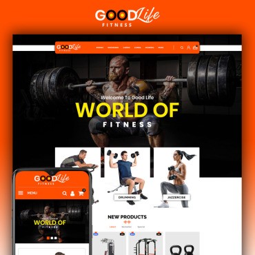 GoodLife Fitness - Интернет-магазин. OpenCart шаблон. Артикул 80618