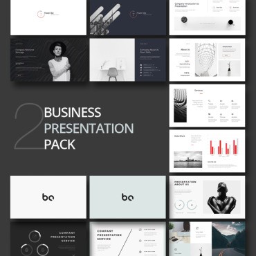 2 Clean Business Presentation Pack. PowerPoint .  85715