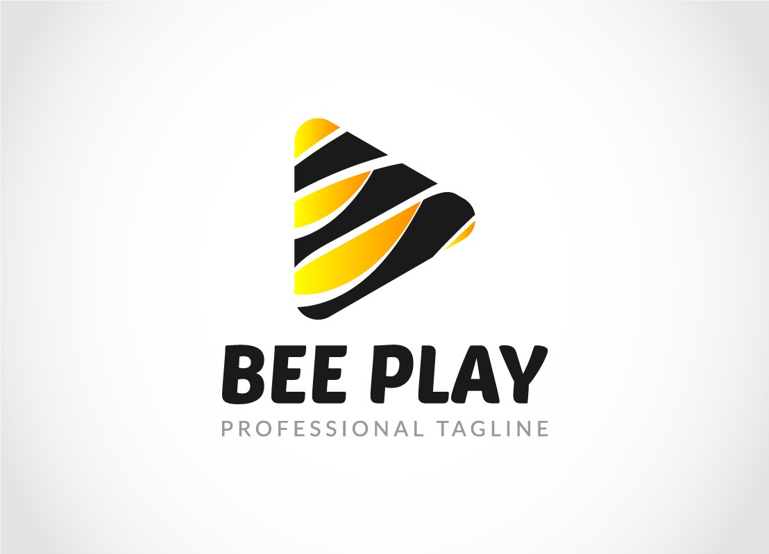 Honey Bee Play Media. Шаблон логотипа. Артикул 94994