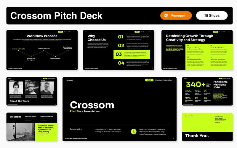 Шаблон презентации PowerPoint для Crossom Pitch