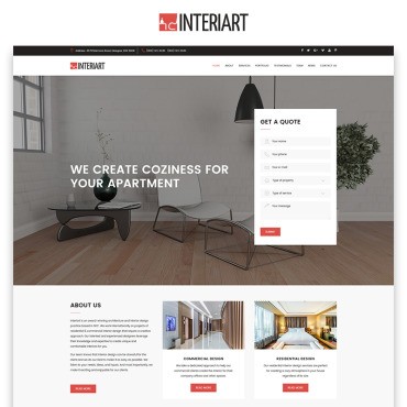 Interiart -   HTML.  Landing Page.  71321