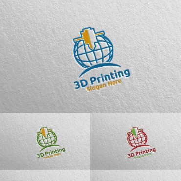 Home 3D Printing Company Дизайн. Шаблон логотипа. Артикул 101826