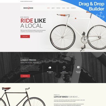Bikes2Ride - Велоспорт. Шаблон Moto CMS 3. Артикул 77536