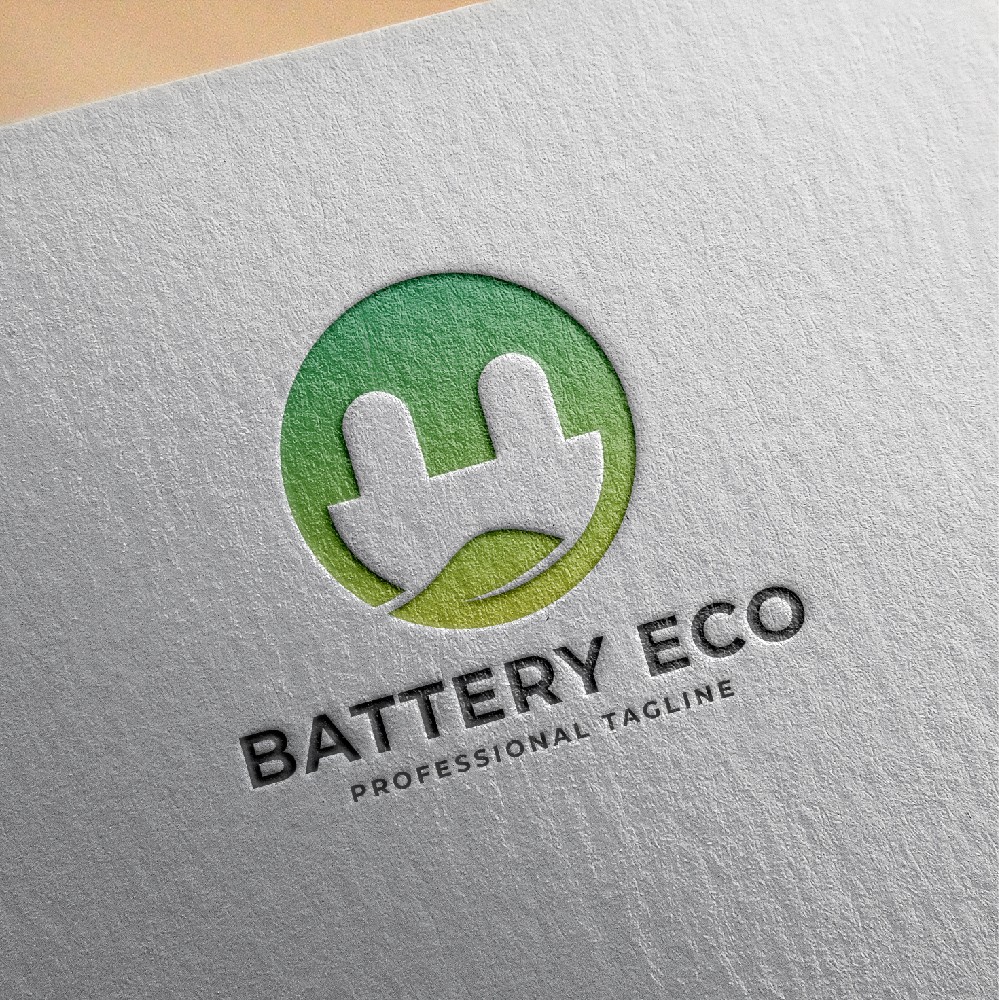 Battery Eco. Шаблон логотипа. Артикул 98325