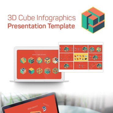 3D Cube Infographics vol.2. PowerPoint .  75637