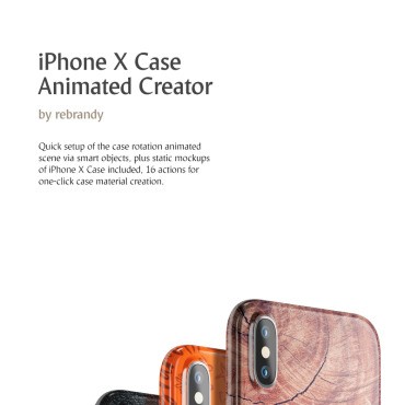 iPhone X Case Animated Creator. Mockups . Артикул 69720