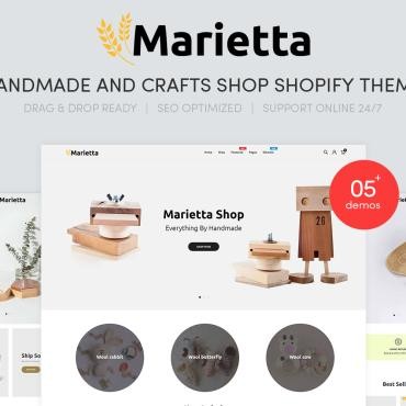 Мариетта - Ручная работа и ремесла. Shopify шаблон. Артикул 100699