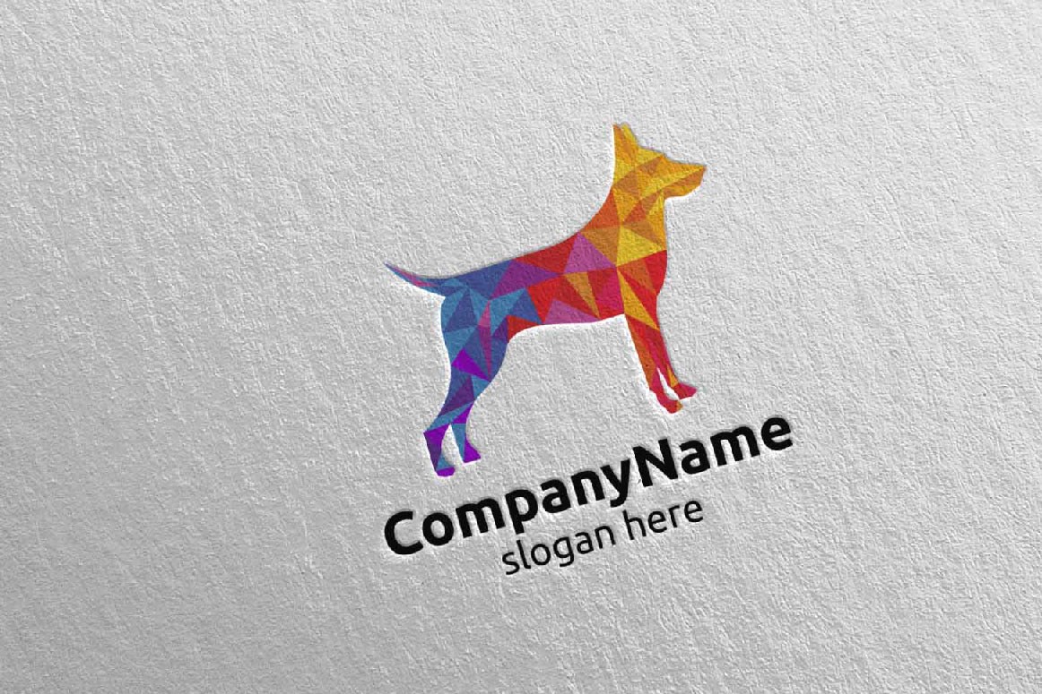 Собака для зоомагазина, ветеринара или любителя собак 1. Шаблон логотипа. Артикул 98323