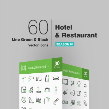 60 Hotel & Restaurant Line Green & Black.  .  93920