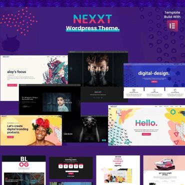 Nexxt - современный, красочный и креативный портфель. WordPress  шаблон. Артикул 88198