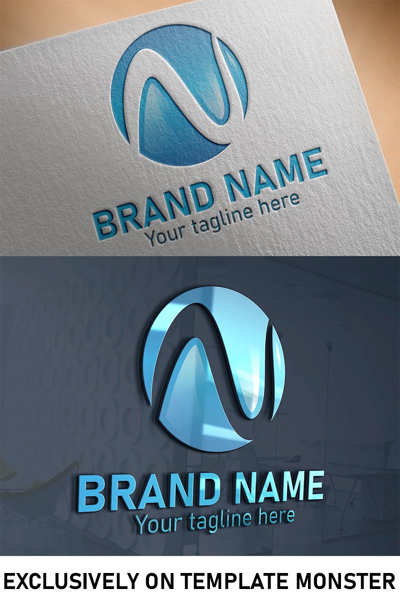 N Letter Design. Шаблон логотипа. Артикул 97901