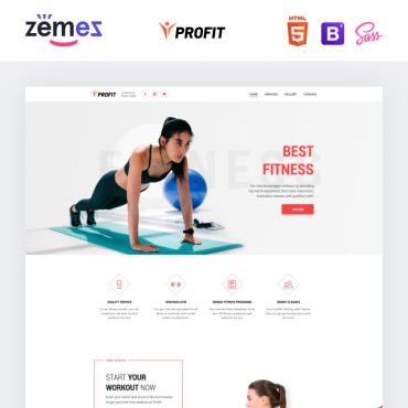  - Sport One Page Minimal Bootstrap4 HTML.  Landing Page.  75656